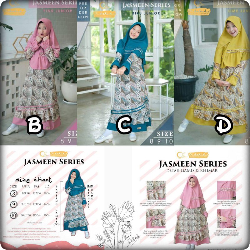 Gamis anak Jasmeen Junior Oidokids