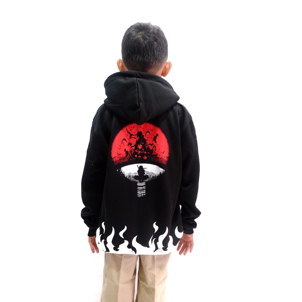 ITACHI FULL PRINT Jaket Sweater Zipper Hoodie Anak Remaja