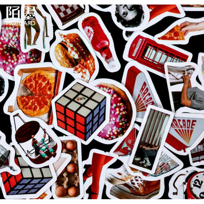 

45pcs aesthetic stiker box Stationery DIY lucu utk dekorasi scrapbook/album