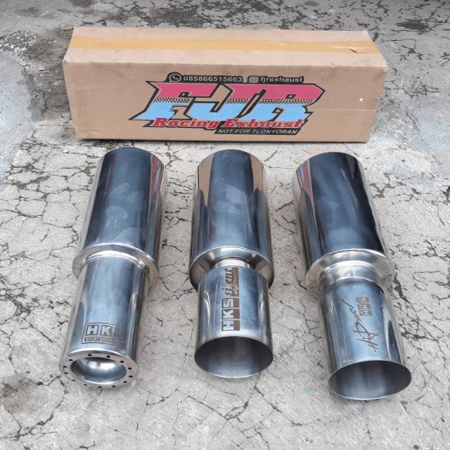 Knalpot Mobil HKS Gronel HKS Silent HKS Hi Power Stainless Suara Bass Adem
