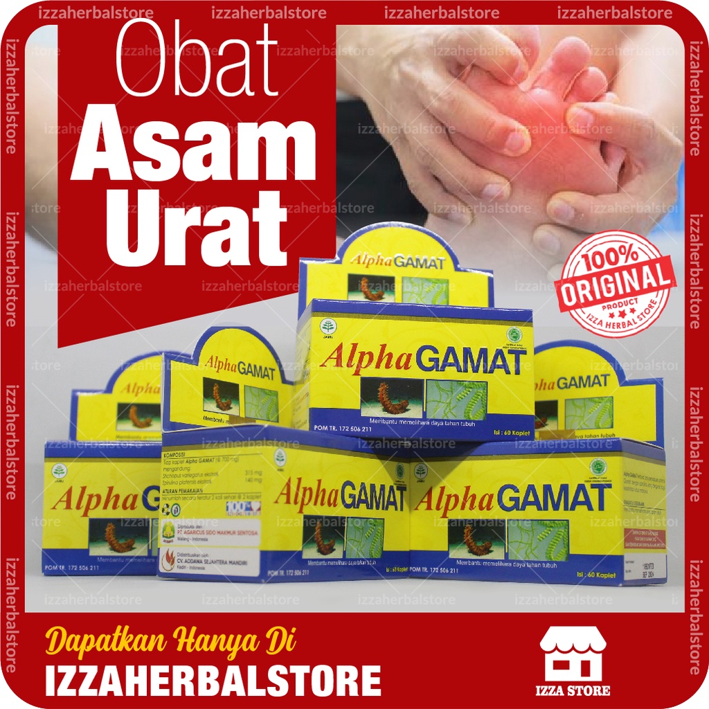 Obat Asam Urat Dan Rematik ALPHA GAMAT Herbal Ampuh Menurunkan KOLESTEROL Nyeri Sendi Ori BPOM