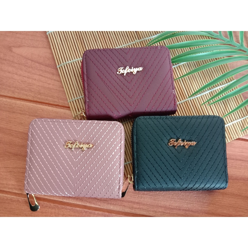 Dompet Satu Resleting Kecil Tefeiya Wanita Salur Motives #S652