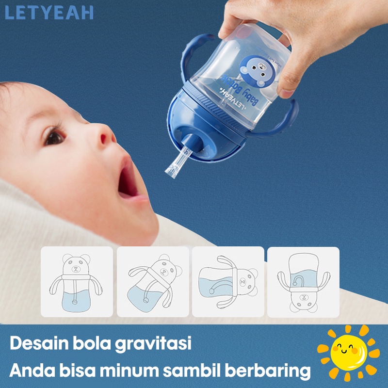 letyeah 270ml Botol air minum anak sedotan/botol minum bayi anti tumpah /BPA free