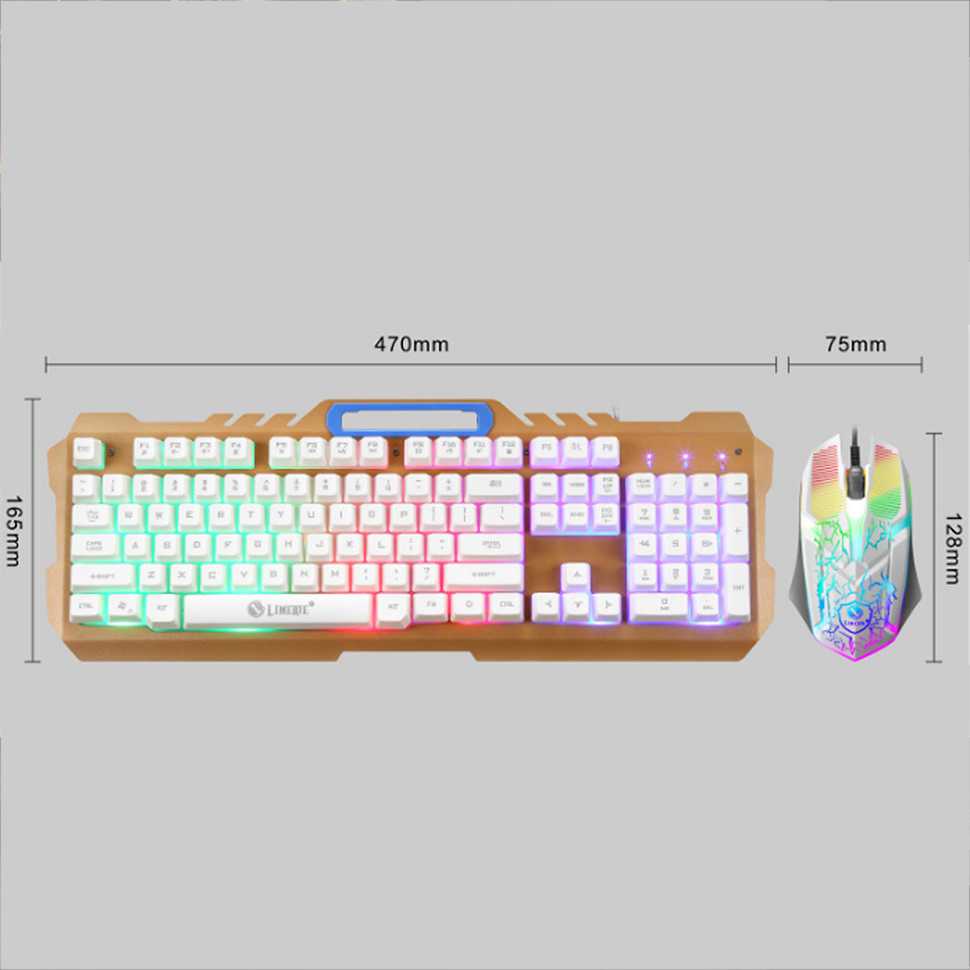 Combo Keyboard Gaming RGB with Mouse + Holder Smartphone / Keyboard Gaming Silent Rgb Mouse Ph Wireless Lipat / Paket Keyboard gaming Mouse Mechanical Non Wireless / Set Gaming Mouse dan Keyboard USB Cable RGB White Murah Original