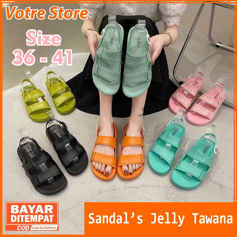 Sepatu Sandal Wanita Tawana Model Korea Sendal Casual Nyaman Pakai