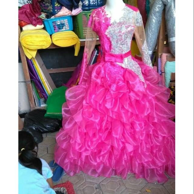 Wedding Dress organza mix brukat