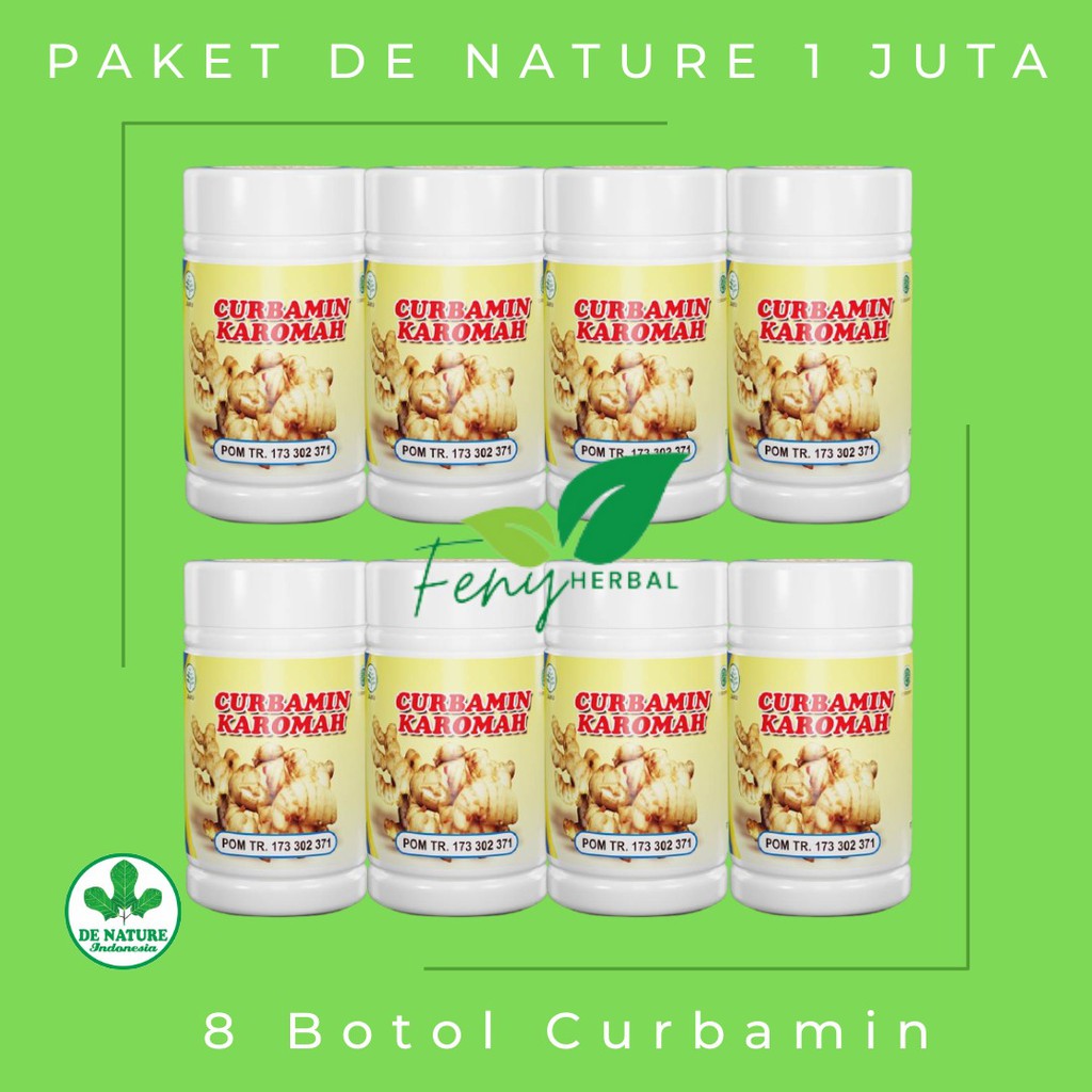 Paket Reseller | Paket Usaha Obat Herbal | Paket De Nature 1 Juta | 8 Botol Curbamin Karomah Asli