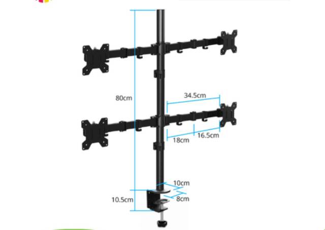 BRACKET MONITOR 19 20 22 24 26 27 INCH 4 MONITOR SUPER PREMIUM DESIGN