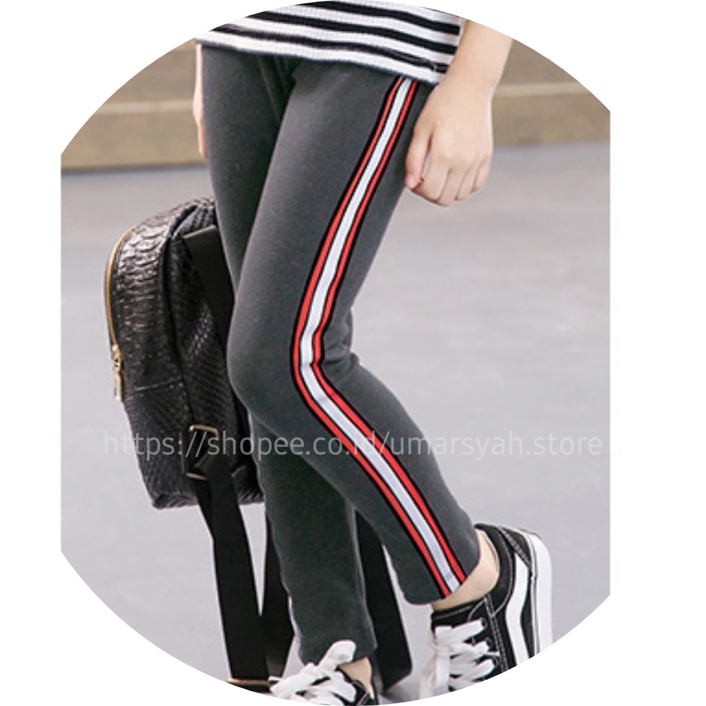 Celana Legging List Stipe Anak Perempuan Bahan Jersey 8 -12 Tahun List Random - Leging anak Stripe - Legging Anak -Leging Anak - Lejing Anak - Celana Legging Anak Perempuan