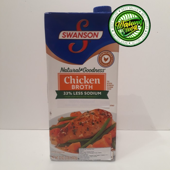 

swanson chicken broth 33% less sodium 907 gram