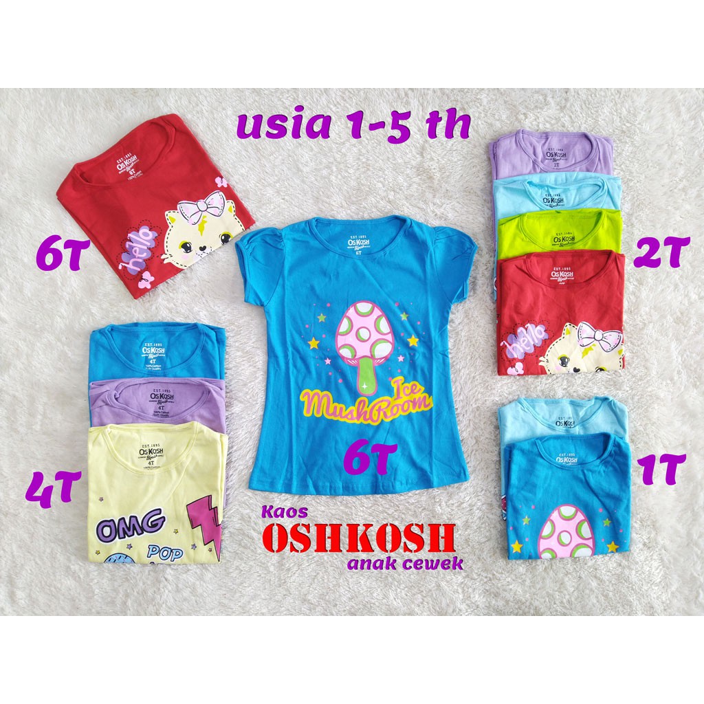KAOS OSHKOSH ANAK CEWEK LUCU
