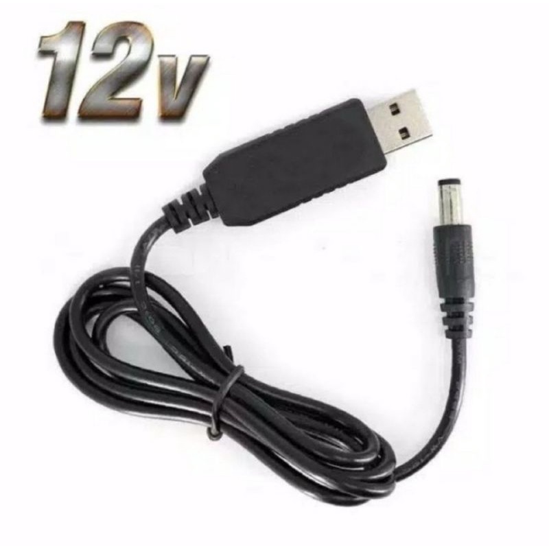 Kabel step up USB 5v to 12V adaptor power bank