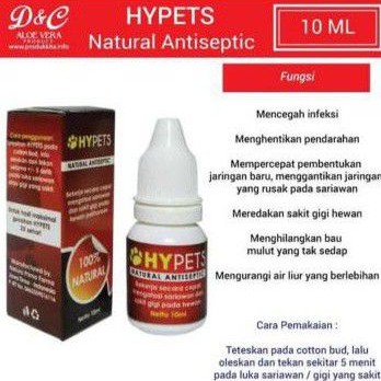 obat radang obat bau mulut sariawan kucing anjing hypets 10 ml