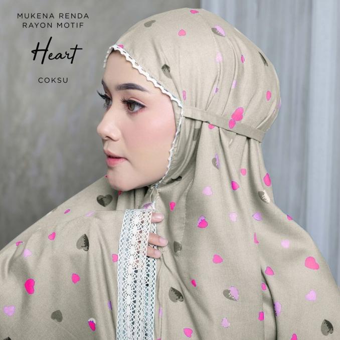 Motif Mukena Renda Dewasa Terbaru Heart Rayon Mectuseller