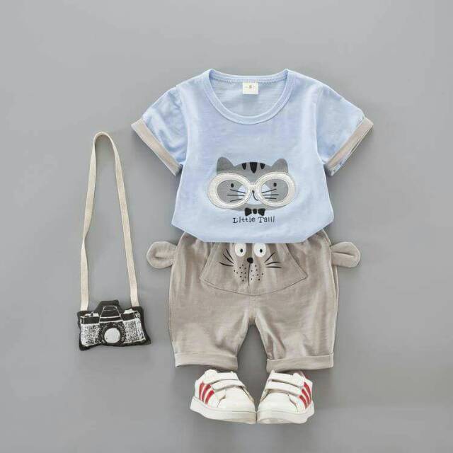 

Cat little tall blue