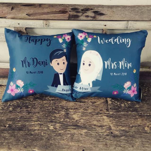 BANTAL CUSTOM SEPASANG/Bantal wedding sepasang/Bantal custom/couple custom bantal