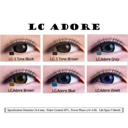 SOFTLENS LIVING COLOR - ADORE MINUS 3.00 SD 6.00