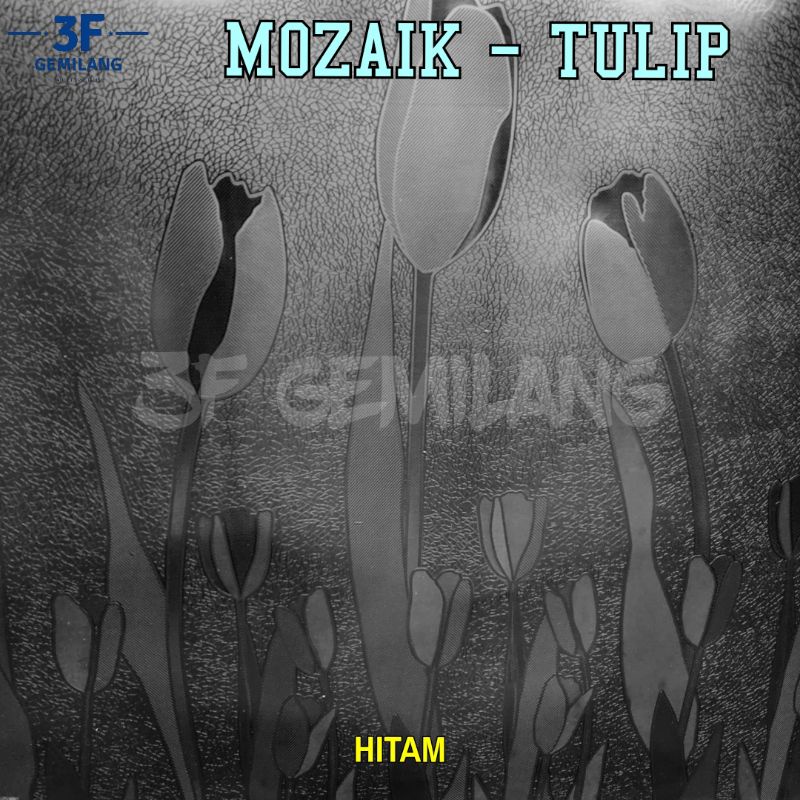 Fiber Plastik Penutup Pagar Motif Embozz GRAND MOZAIK - TULIP Meteran