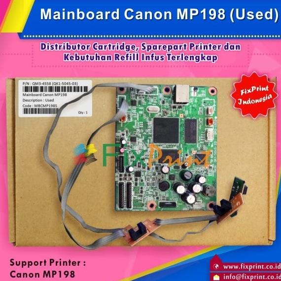 Board Canon Mp198, Mainboard Canon Mp 198, Motherboard Mp198 Cabutan Original