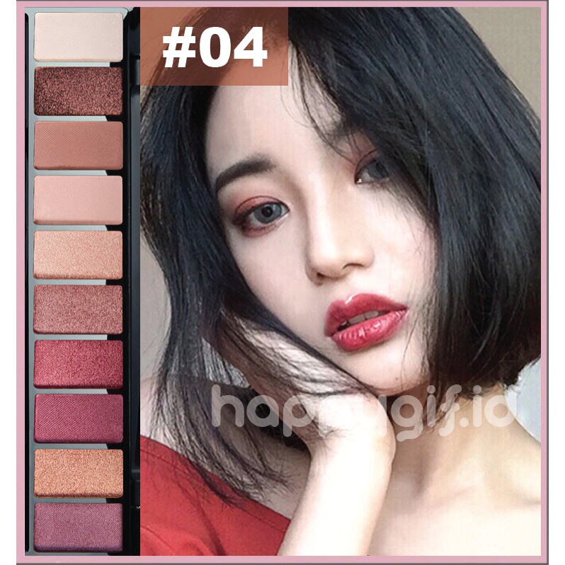 LAMEILA Fashion Matte Eyeshadow Kelopak Mata Pallet Korean Style Makeup 10 Warna LA037