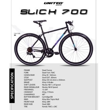 Sepeda Racing Roadbike UNITED SLICK 700C