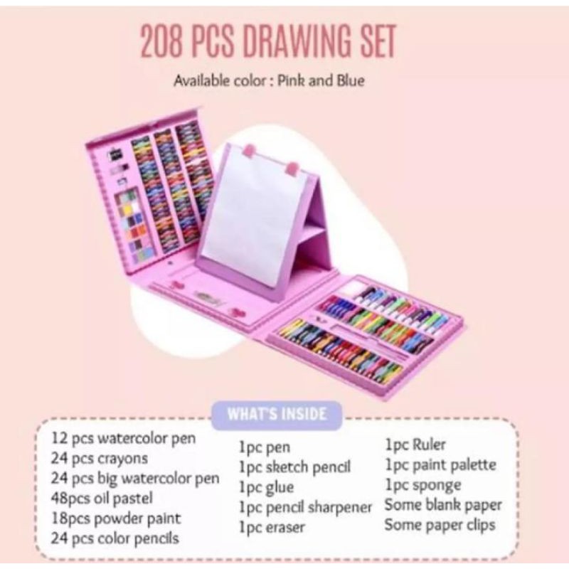 

Crayon Set 208 pcs. Alat mewarnai anak.