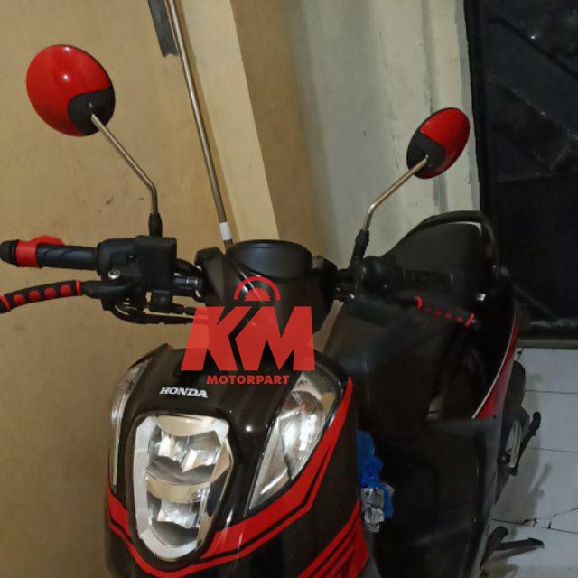 Kaca Spion Scoopy Variasi Universal Honda dan Yamaha Cocok ke Beat Vario Mio Lexi NMax Aerox Supra
