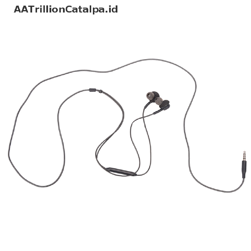 Aatrillioncatalpa Earphone In ear Stereo Super Bass Dengan Mic + Kabel Jack 3.5mm