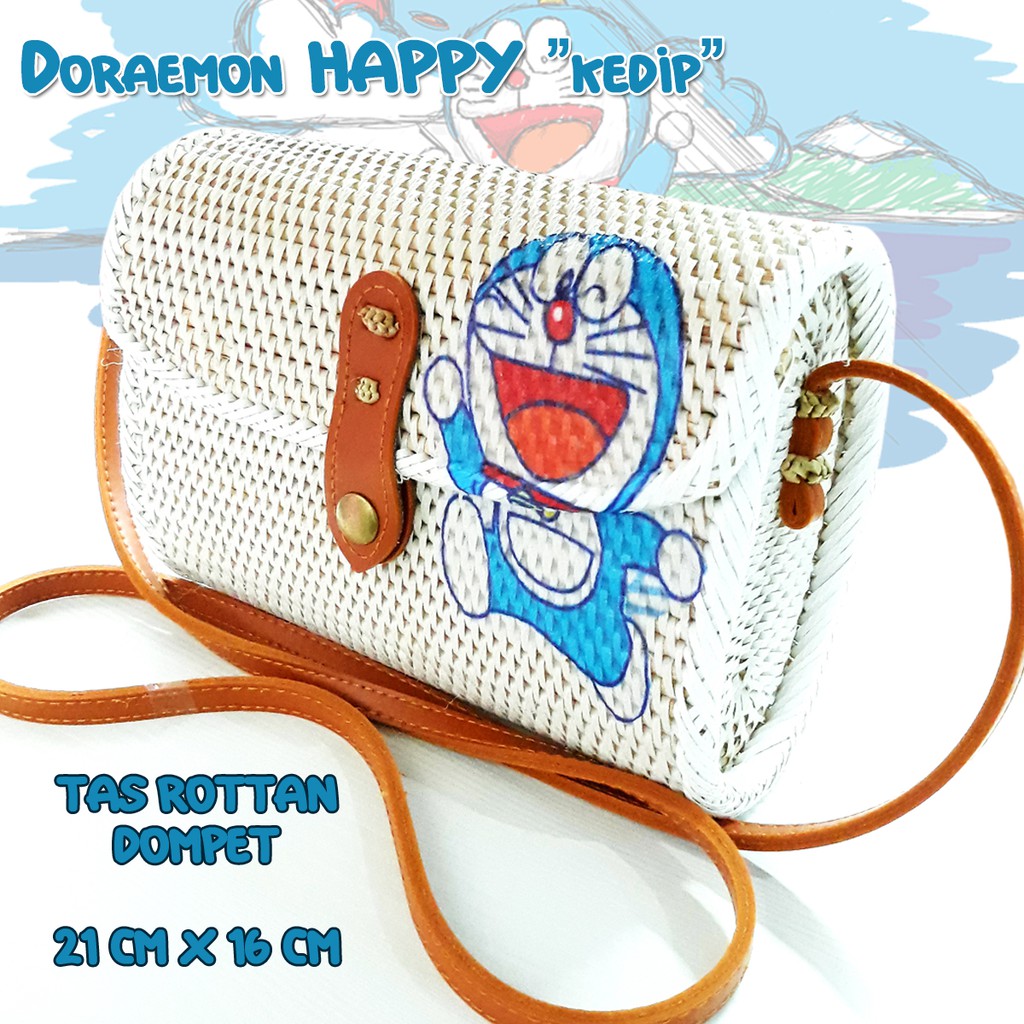 TAS ROTAN DOMPET 21X16 DORAEMON MOTIF HAPPY KEDIP Shopee TAS ROTAN DOMPET 21X16 DORAEMON MOTIF HAPPY KEDIP Shopee