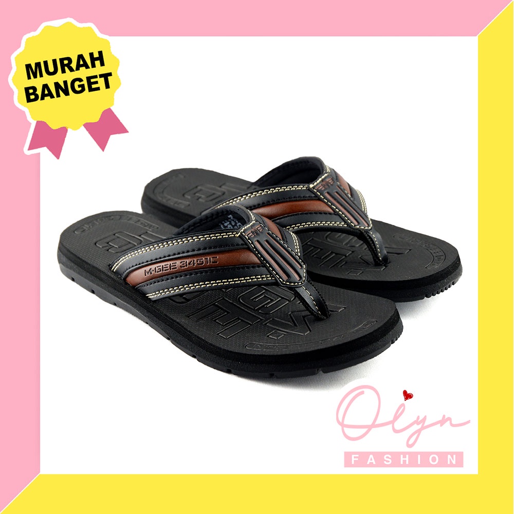 Sandal Pria/Sandal Cowok M-Gee PANDU - Hitam