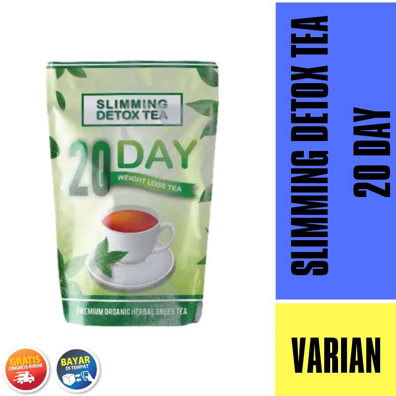 Sliming Detox Tea 20 Day Penghancur lemak  Pelangsing Badan Herbal Alami Untuk Kesehatan /Ampuh /