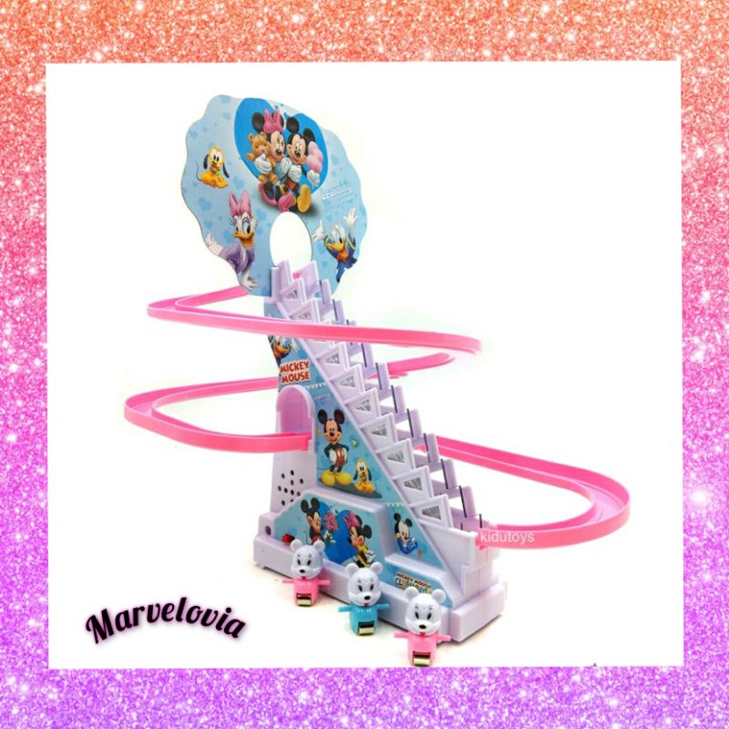 MAINAN SLIDE TANGGA SELUNCUR Track Slide Hellokitty pingun spiderman duck