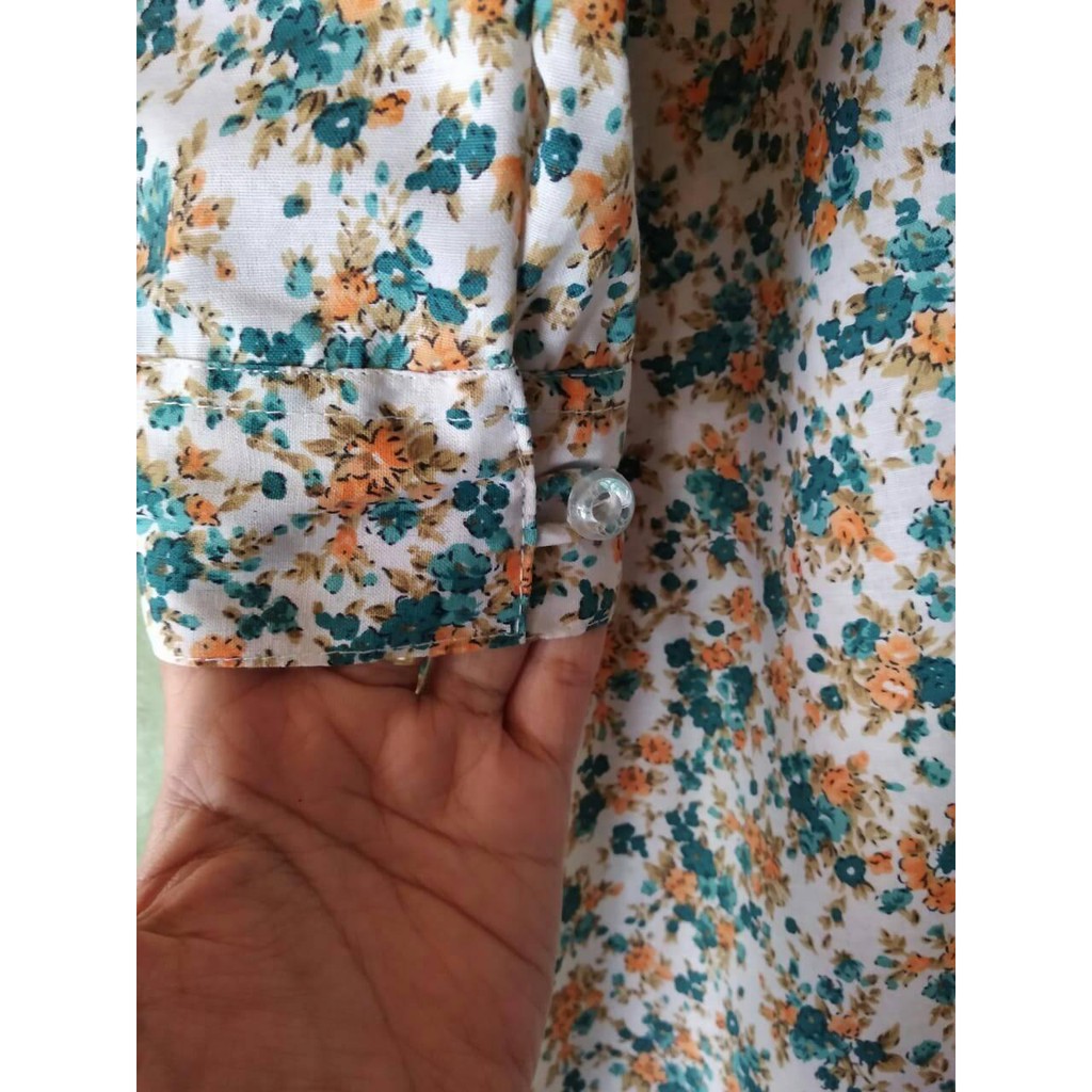 [HUSNA HIJAB] Gamis Katun Bunga Kecil Murah / Gamis Murah / Gamis Katun