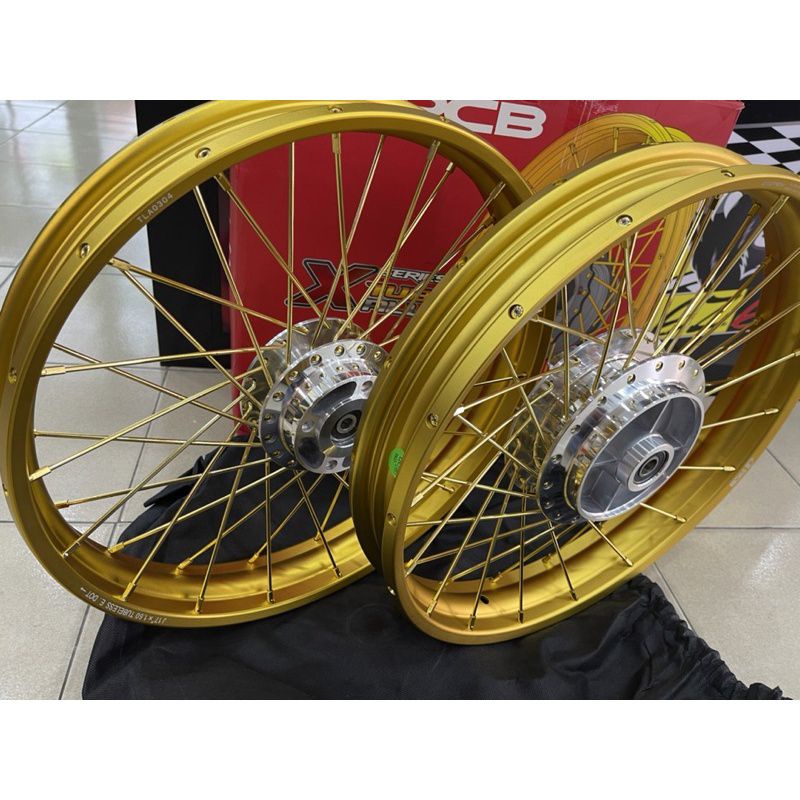 (READY STOK) (RCB) RACING BOY X-SERIES TUBELESS ALLOY RIM SIZE (160×17 /160×17)  SET | VELG JARI-JAR