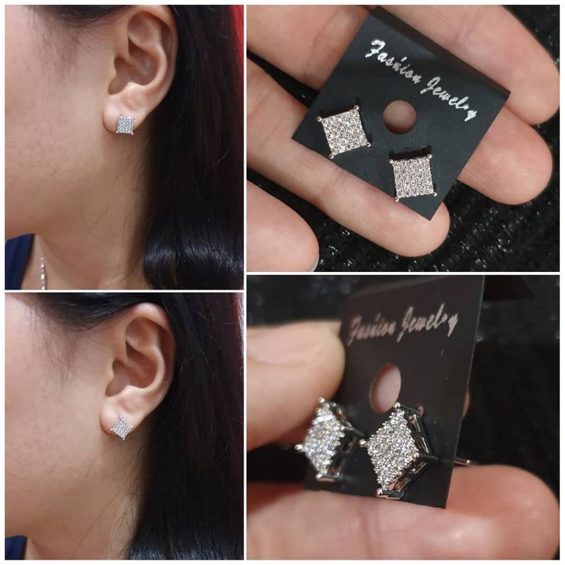 Anting Silver925 Perak Mata Kilau anting silver Anti Karat anti alergi premium Quality S05