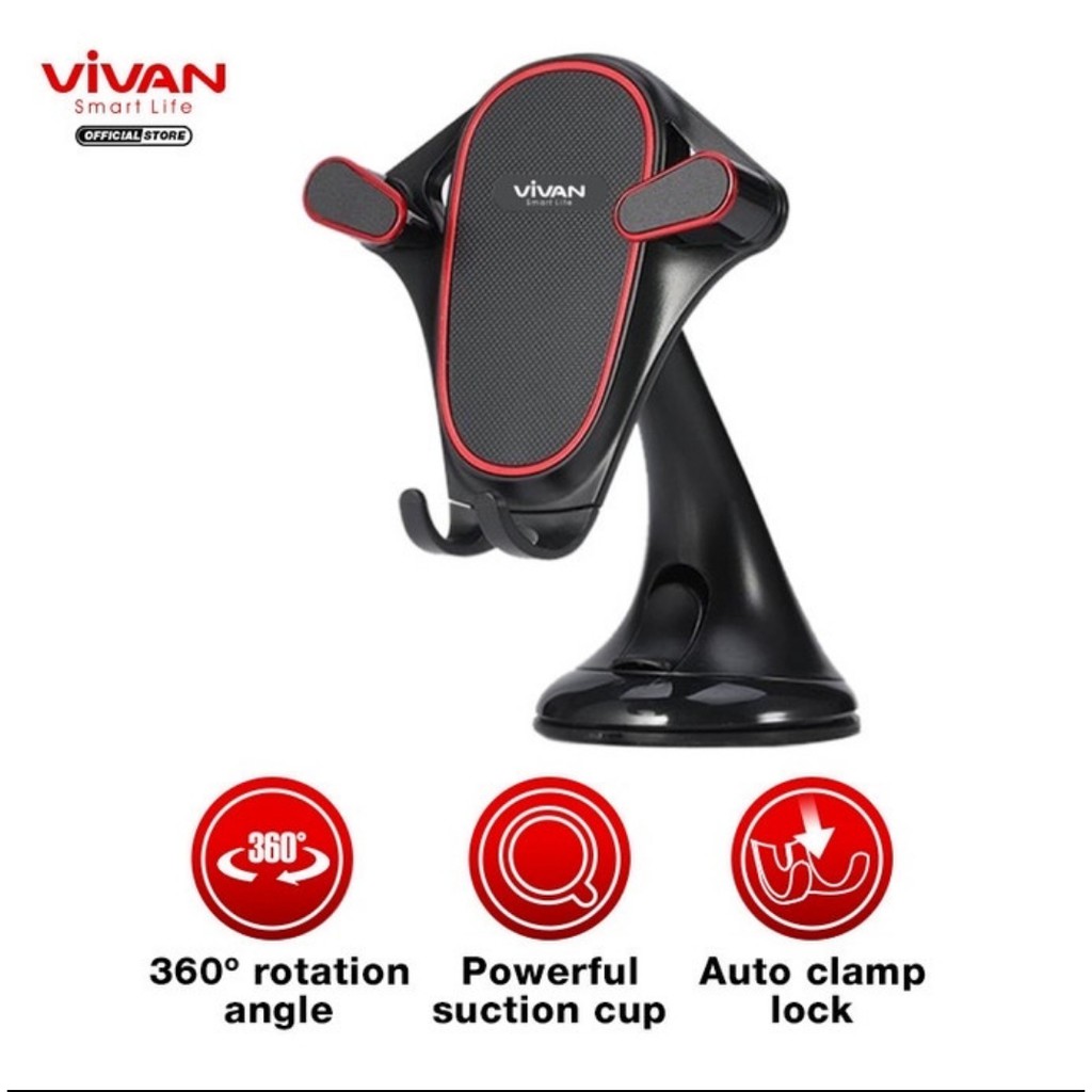 Vivan CHS07 Gravity Phone Car Holder Mobil Sucker Suction Cup Mount