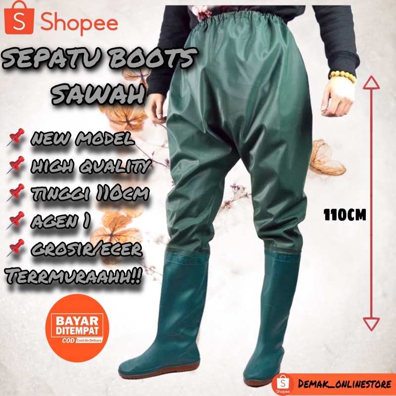 SEPATU BOOTS SAWAH  SEPINGGANG 110cm  SEPATU KEONG BOOTS SAWAH