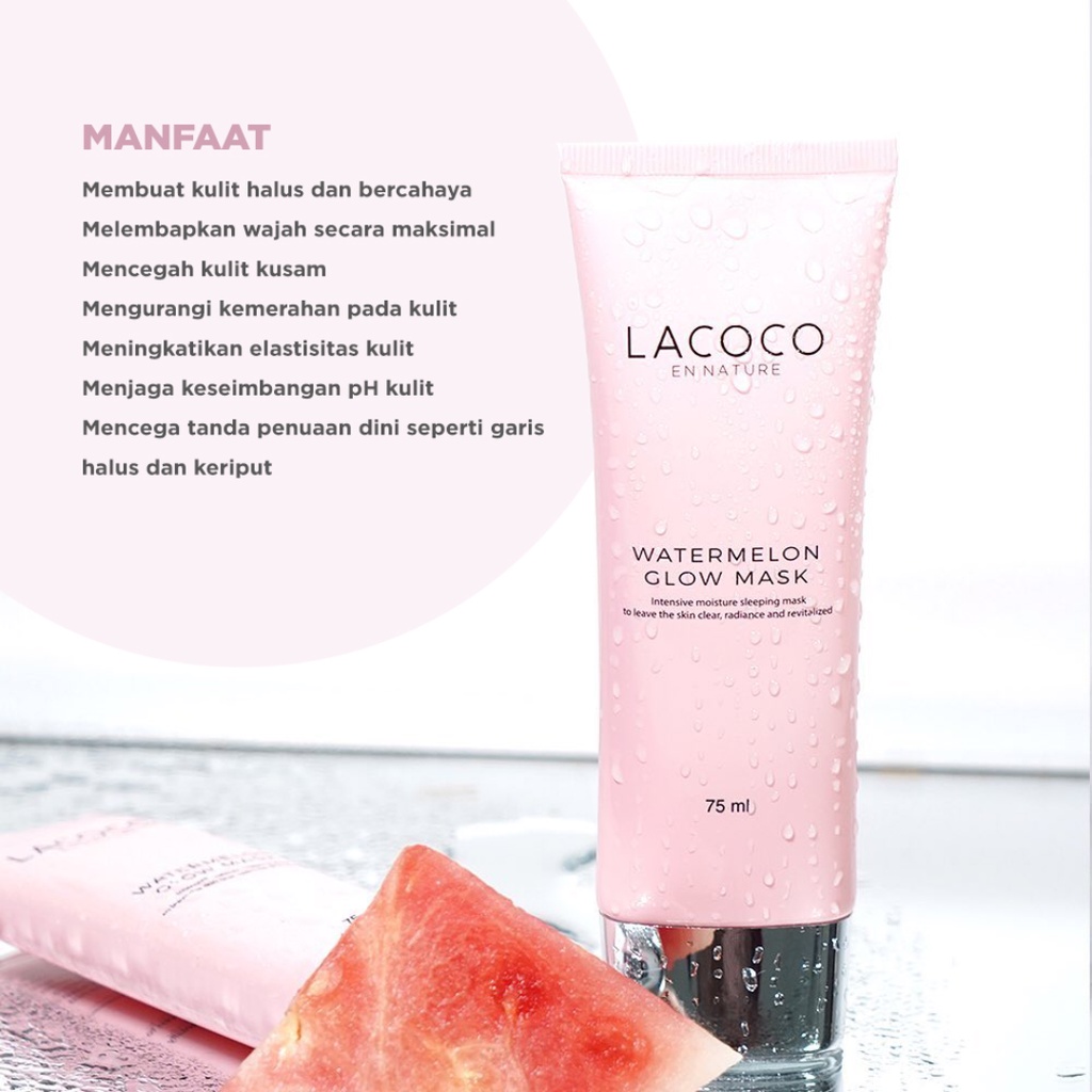 LACOCO (Watermelon Glow Mask 75 ml, Dark Spot Essence 12 ml, Intensive Treatment Eye Serum 15 ml, Daily UV Counter SPF 50 PA ++ 20 ml) Original