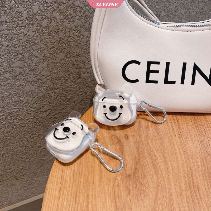 Casing soft case Silikon Motif Kartun Beruang Lucu Untuk AirPods 1 / 2 / 3 Pro