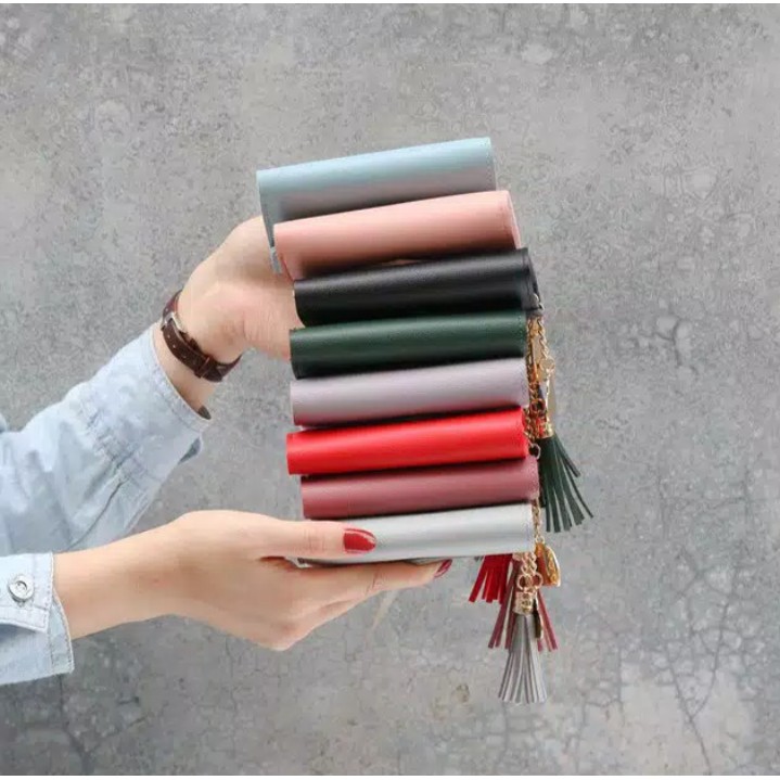 [GG 16] Dompet Wanita Kecil Polos Lipat