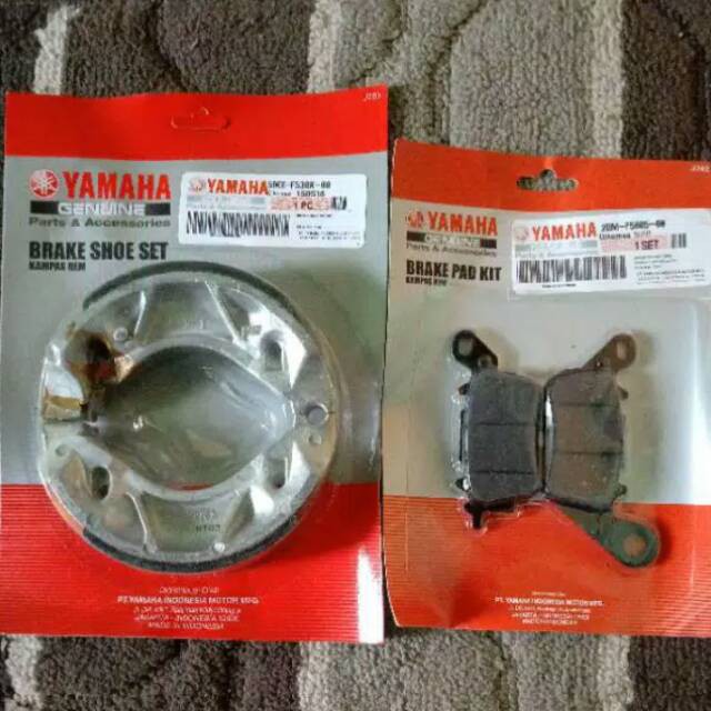 KAMPAS REM BELAKANG DAN DISCPAD DEPAN MIO M3 - SOUL GT 125-MIO 125- MIO Z-M.P