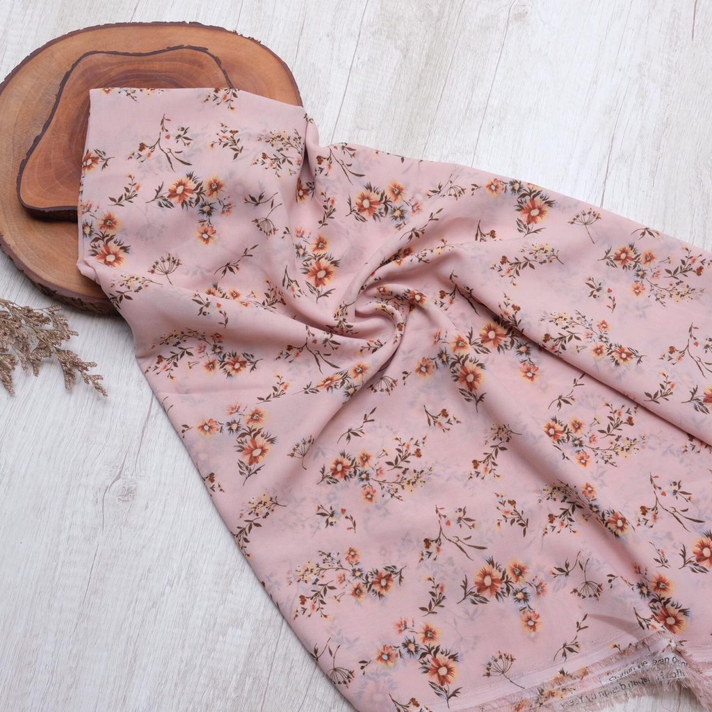 {BARU KAINNYA SAJA}  HIJAB MOTIF SEGIEMPAT - KERUDUNG SIFON FINE - CHIFFON FINE - 222 VINE-Salem(B)