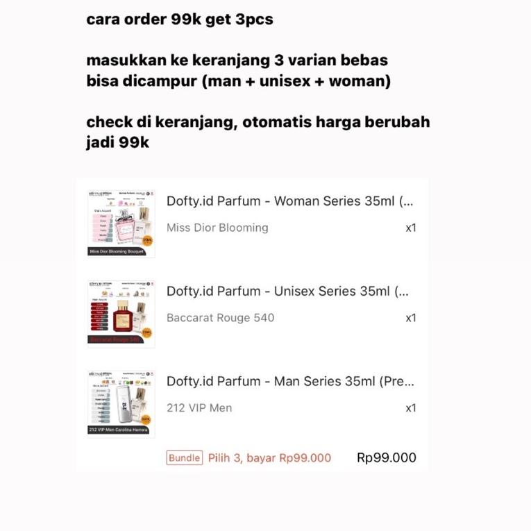 r66♔ Parfum Dofty.id - Man Series 35ml (99k get 3)