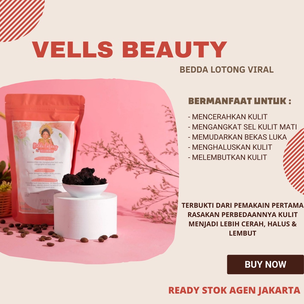 BEDDA LOTONG VELLS BEAUTY lulur vellsbeauty bedda lotong velis store Bedda lotong by velis store BPOM