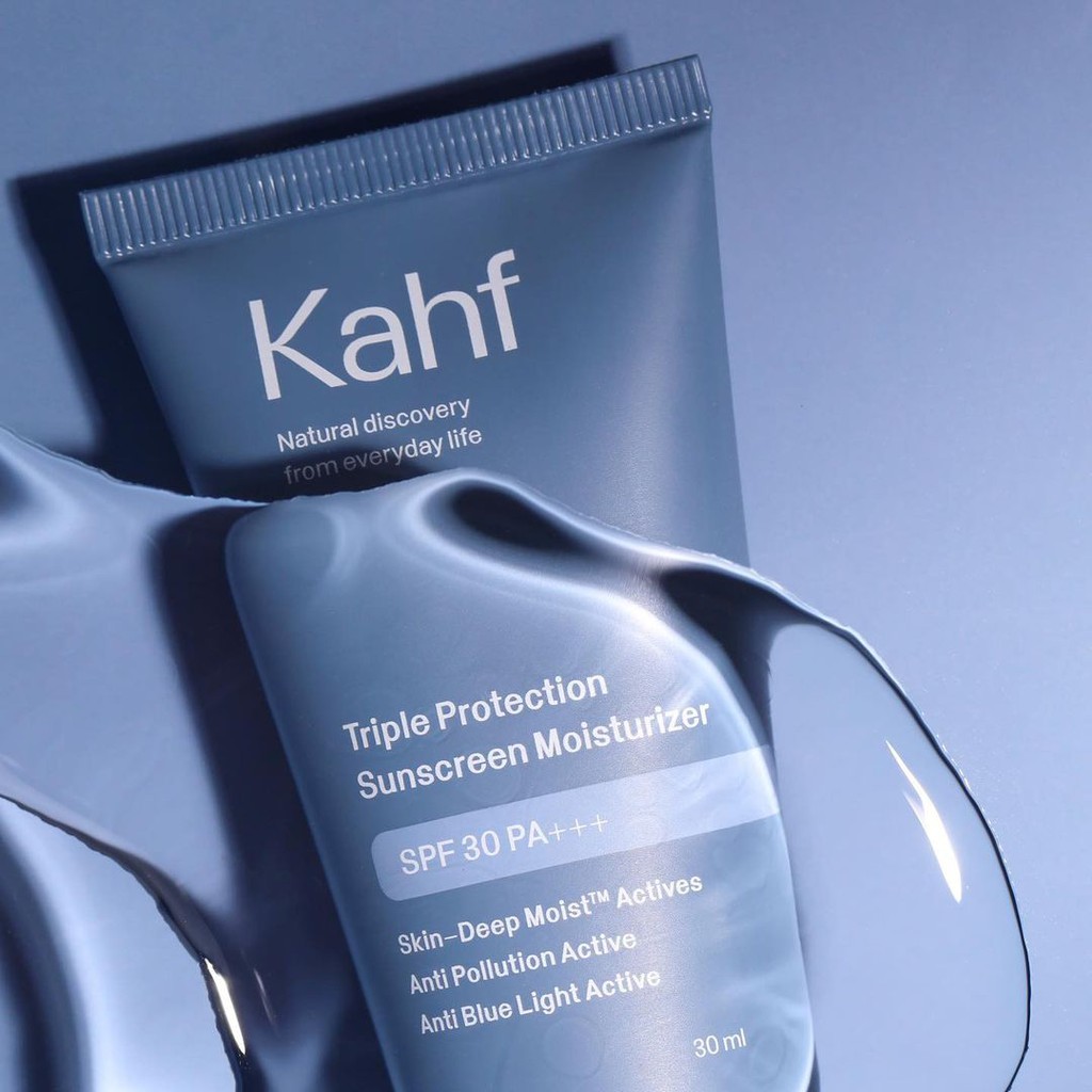 KAHF Triple Protection Sunscreen Moisturizer 30ml - Sunblock Pelembab Wajah Pria SPF 30 PA+++