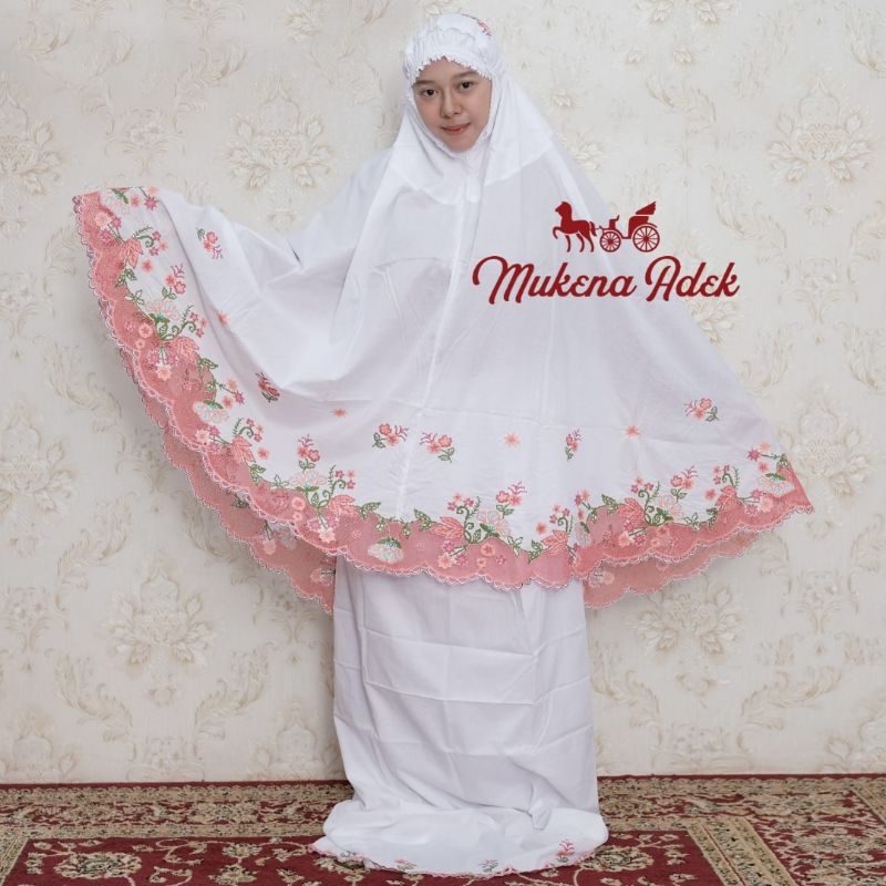 mukena kerancang dan sulaman strimin asli dari bukit tinggi