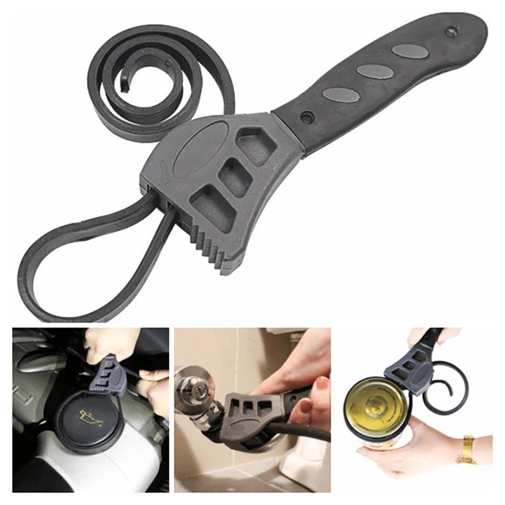 POPULAR Populer Kunci Pipa Tutup Toples Universal Mengencangkan Gemburkan Filter Minyak Rubber Strap Wrench
