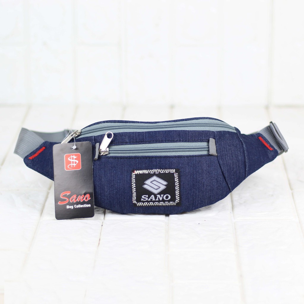 PROMO WAISTBAG Pria Keren Minimalis Tas Pinggang Distro Cowok Simple Kekinian Hangout Bagus Kece