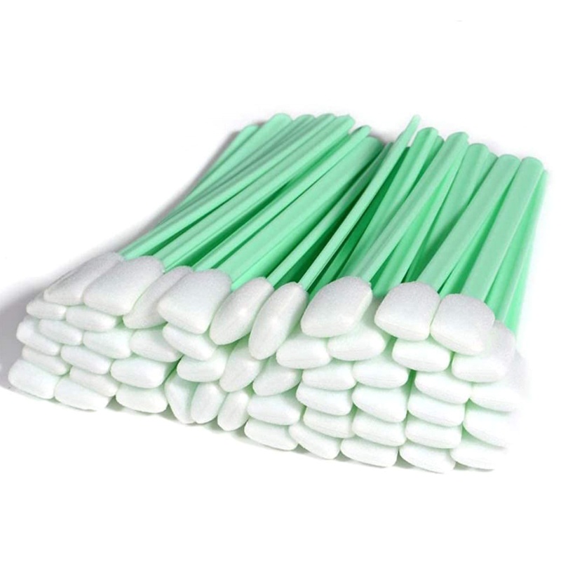 Gro 50pcs 5.11 &quot;Foam Swabs Square Rectangle Cleaning Swab for Solvent Format Inkjet Printer Roland Optical Equipment