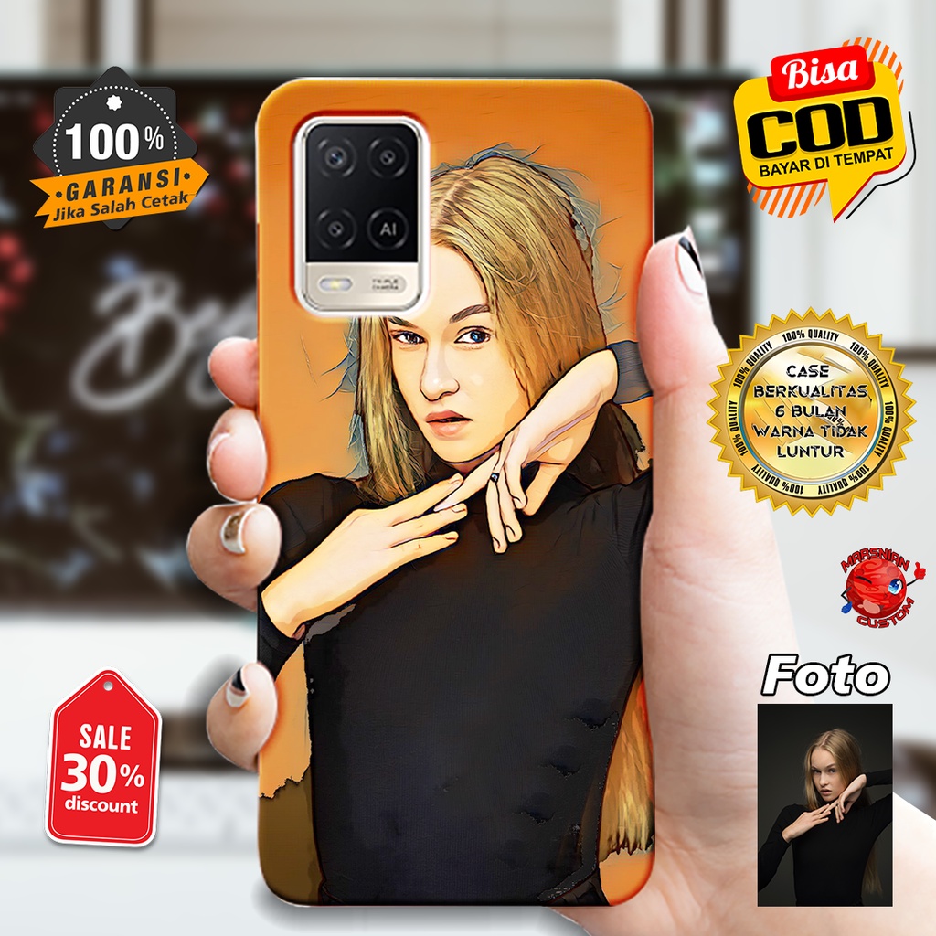 Case Custom Oppo A54 Kualitas High Grade Foto Sendiri / Luxury Glass Case Oppo A54 / Softcase Oppo A